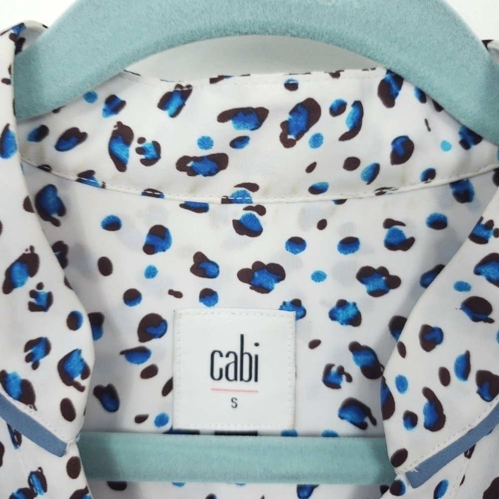 Cabi Button Front Leopard Print Dress Size Small - image 4